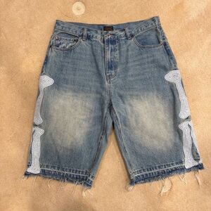 Kapital Bone Denim Shorts